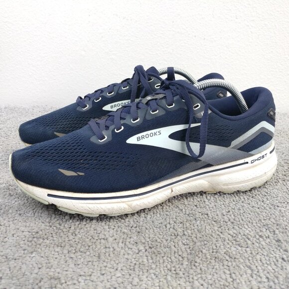Brooks Ghost 15 Mens Size 10.5 Running Shoes Navy Blue Mesh...